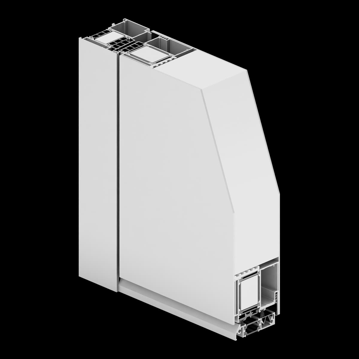 SP800i+ Panelna vrata — tehnički render sistema