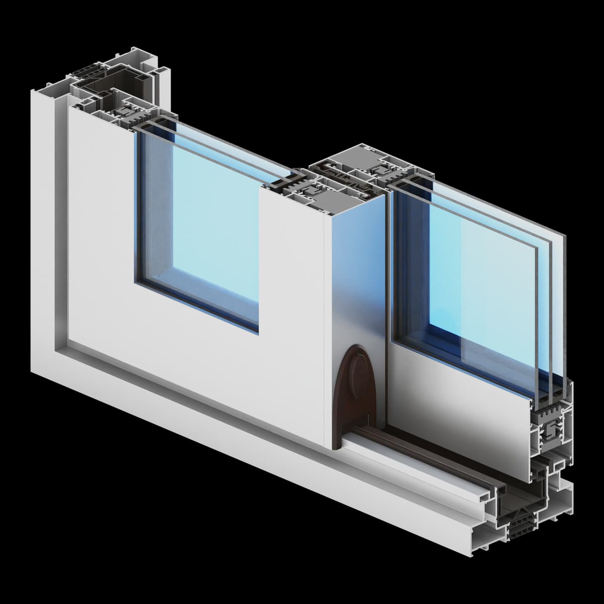 Visoglide Plus — tehnički render sistema