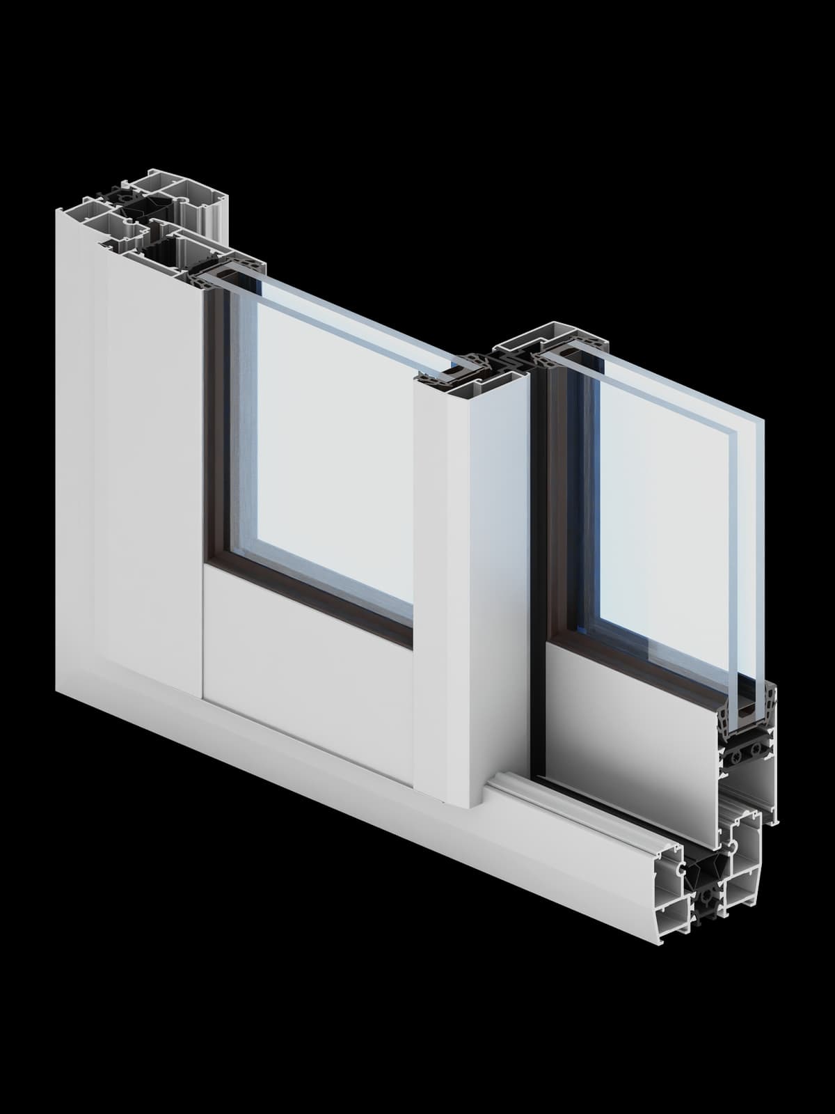 Modern Slide: technischer Profilquerschnitt