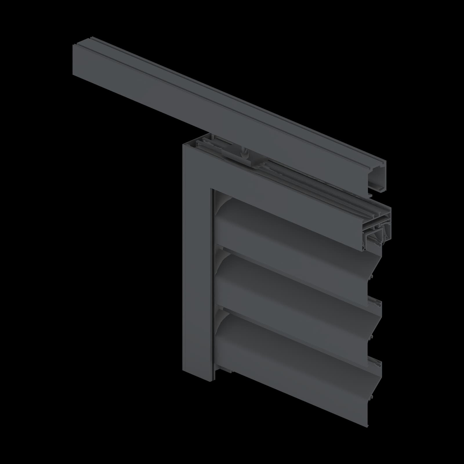 Sliding Shutters: technischer Profilquerschnitt
