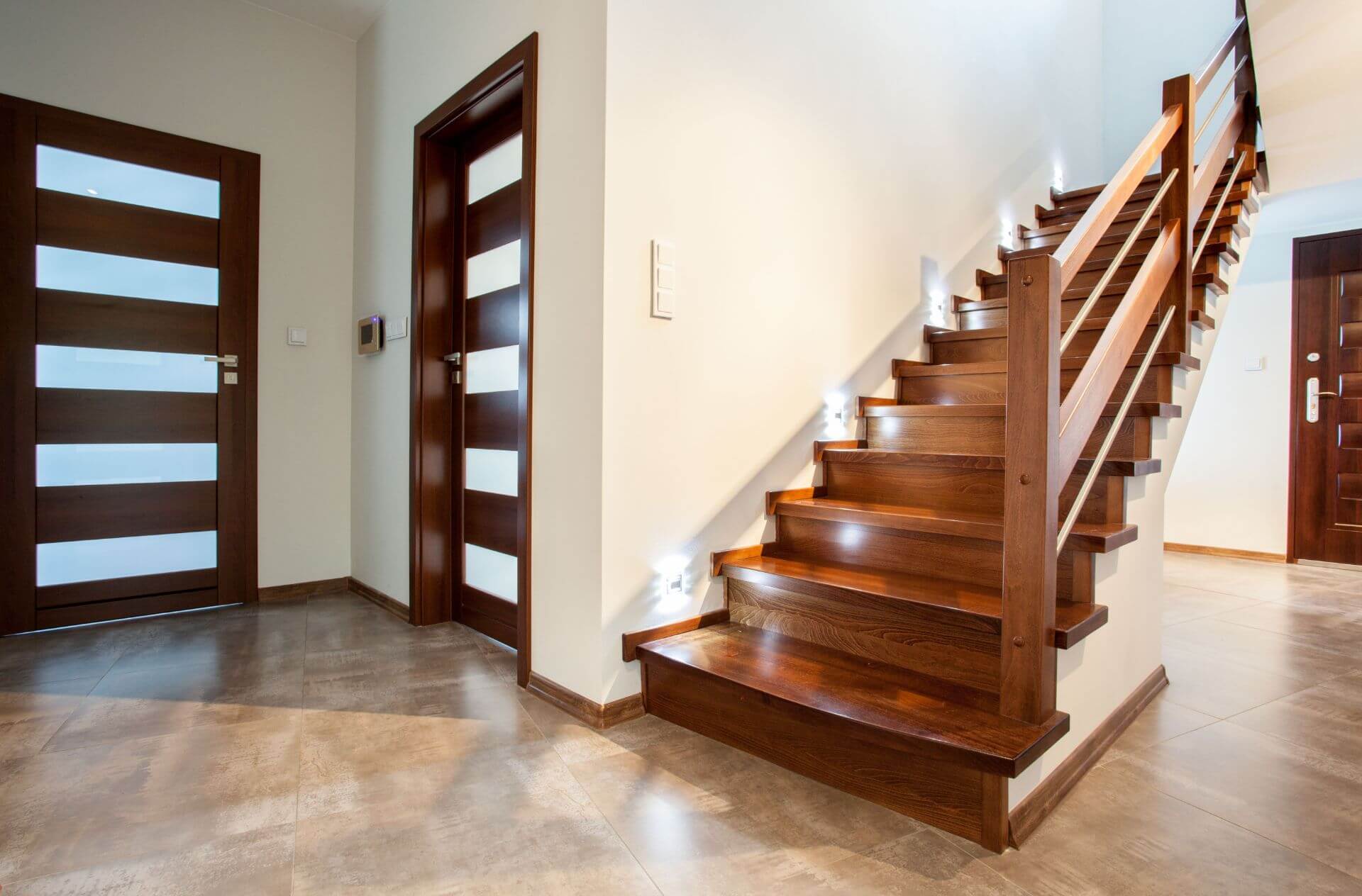 Timber stairs and interior doors in a completed SAVOX interior