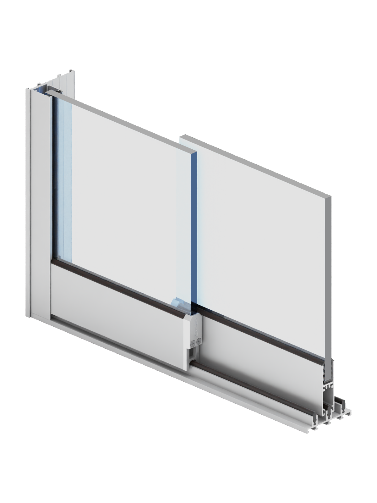 Slide Glass: technischer Profilquerschnitt