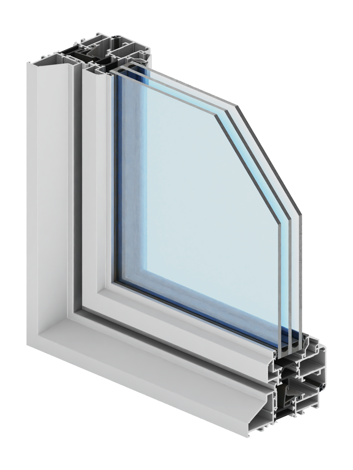 Steel Look: technischer Profilquerschnitt